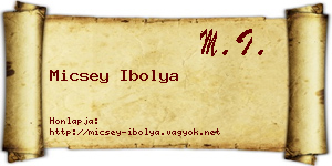 Micsey Ibolya névjegykártya