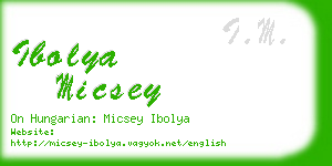 ibolya micsey business card